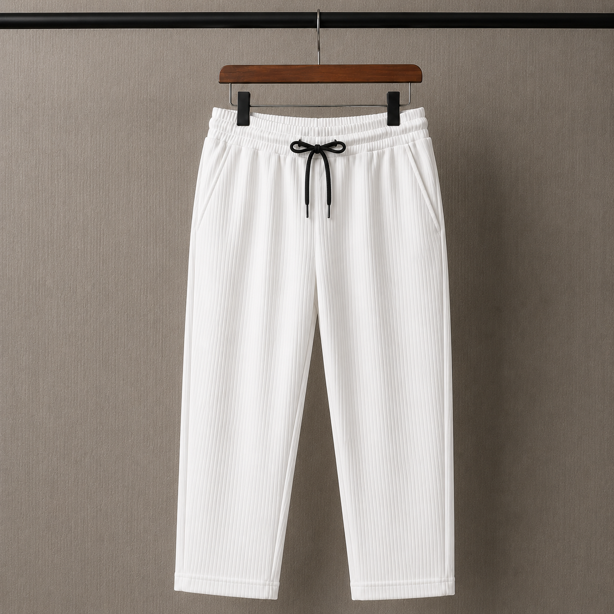 Zipper Polo Black Colored T-Shirt  & White Pant COMBO SET Premium