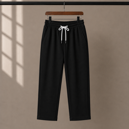 Zipper Polo White T-Shirt  & Black Pant COMBO SET Premium