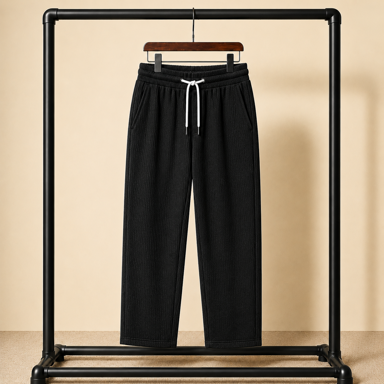 Premium Korean Cherry Black Shirt & Black Pant Combo Set for Men