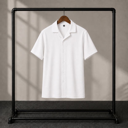 Premium Korean Cherry White Shirt & White Pant Combo Set for Men