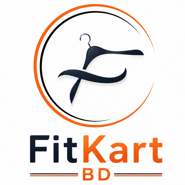 Logo of FitKart BD with hanger design on a white background